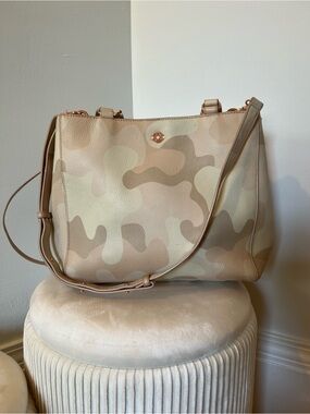 Dagne Dover Beige Camo Purse